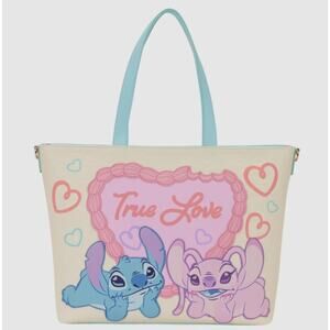 Loungefly Disney Stitch & Angel True Love Tote Crossbody Bag | NWT